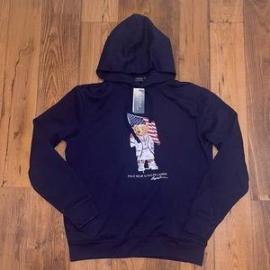 NWT POLO BEAR USA AMERICAN FLAG SWEATSHIRT